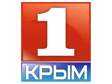 The logo of 1 TV Crimea