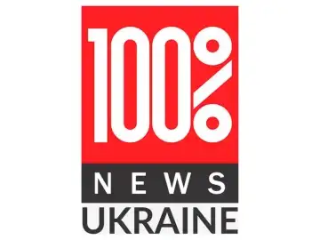 The logo of 100% news TV
