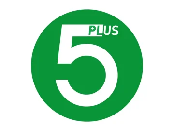 The logo of 5 Plus TV