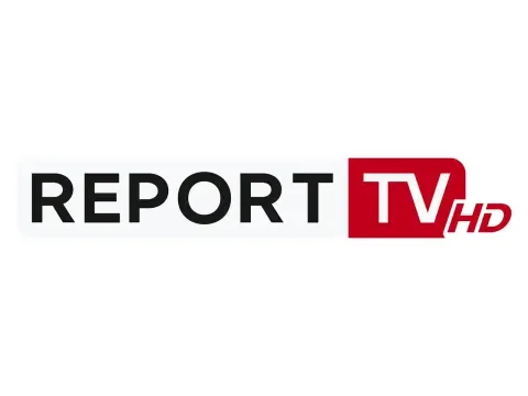 The logo of Report TV