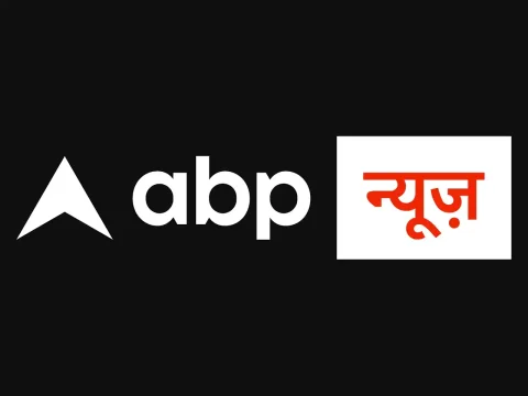 The logo of ABP News TV