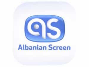 The logo of Albanian Screen TV