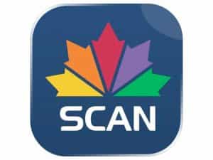 The logo of Scan TV