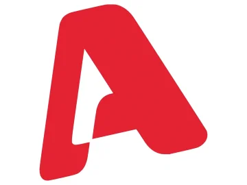 The logo of Alpha TV