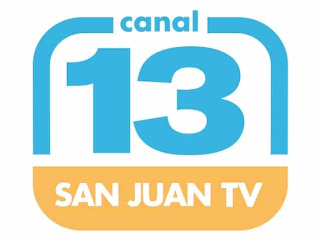 The logo of Canal 13 San Juan TV