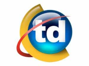 The logo of Telediario TV