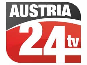 The logo of Austria24 TV