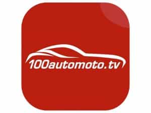 The logo of 100% Auto Moto TV