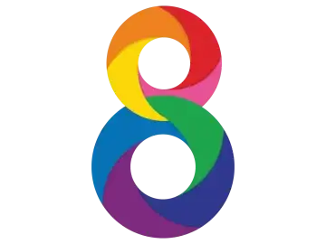 The logo of Channel 8 TV