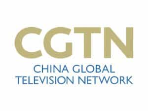 The logo of CGTN TV