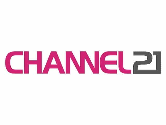 The logo of Channel 21