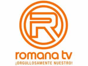 The logo of Romana TV