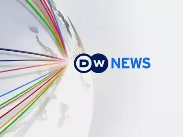 The logo of DW News