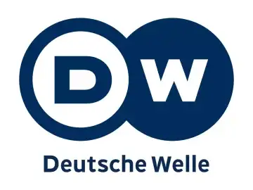 The logo of DW TV