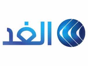 The logo of AlGhad TV
