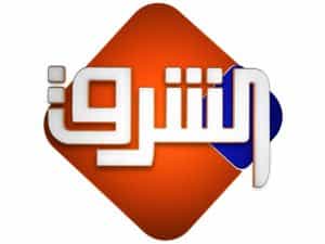 The logo of Elsharq TV