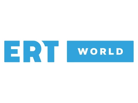 The logo of ERT World TV