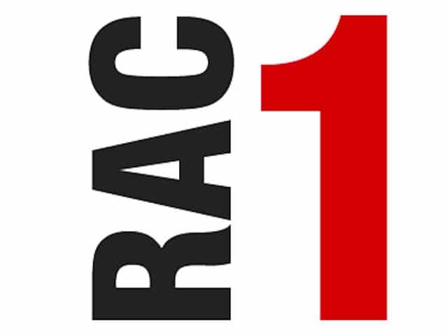 The logo of RAC1 87.7 FM
