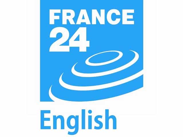 The logo of France 24 English