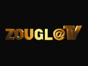 The logo of Zougla TV