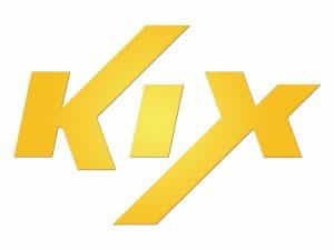 The logo of Kix TV