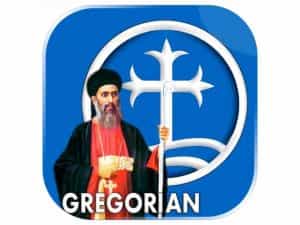 The logo of Gregorian TV