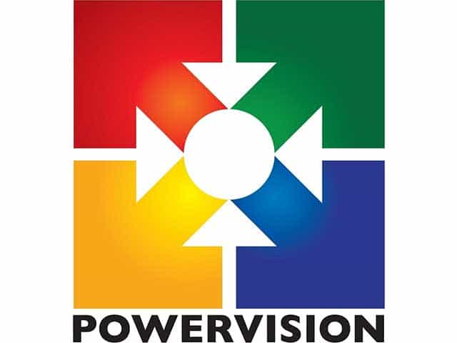 The logo of Powervision TV