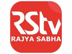The logo of Rajya Sabha TV