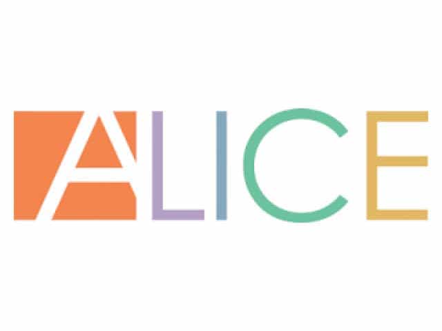 The logo of Alice TV
