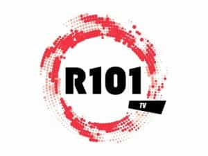 The logo of R101 TV