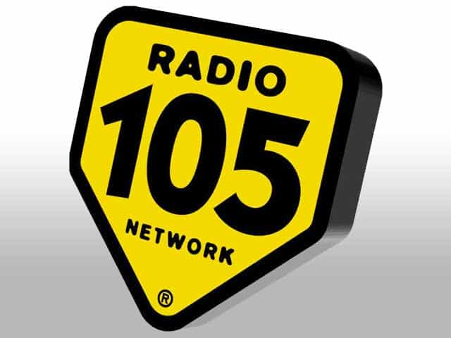 The logo of Radio 105 TV