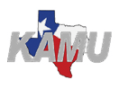 The logo of KAMU-TV