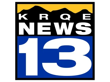 The logo of KRQE-TV