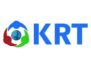 The logo of KRT TV