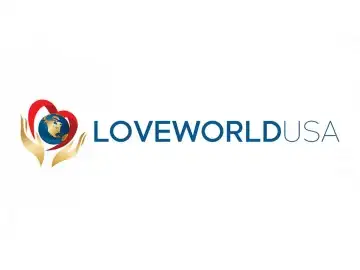 The logo of LoveWorld USA TV