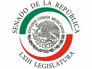 The logo of Senado de la República