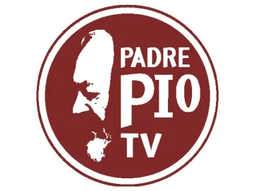 The logo of Padre Pio TV