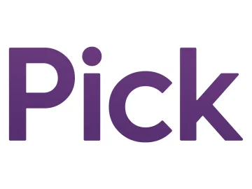 The logo of Pick TV
