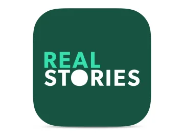 The logo of Real Stories
