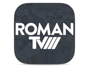 The logo of Roman Rom TV