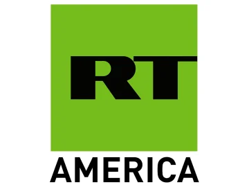 The logo of RT America
