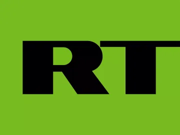 The logo of RT News