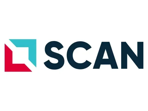 The logo of Scan TV