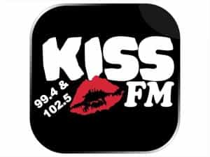 The logo of Kiss FM 99.4