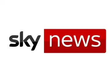 The logo of Sky News International