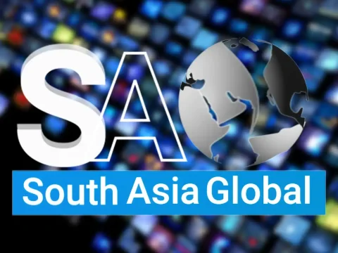 The logo of South Asia Global TV