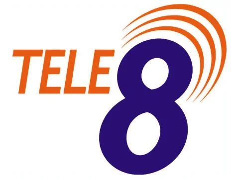 The logo of Tele 8 TV