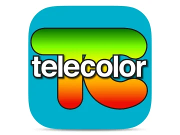 The logo of Telecolor TV