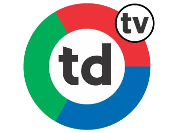 The logo of Telediario TV