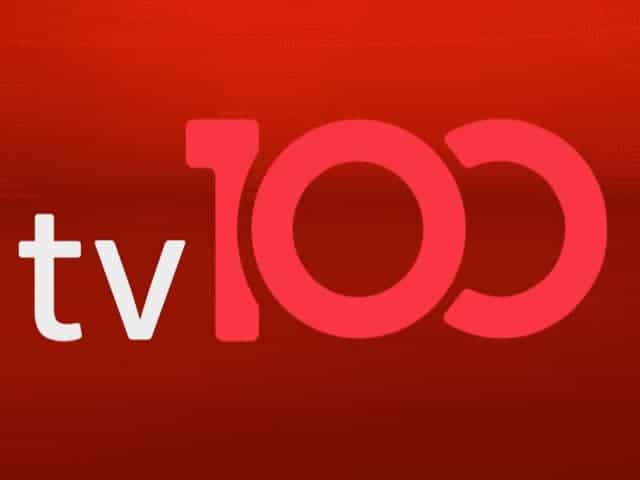 The logo of TV 100